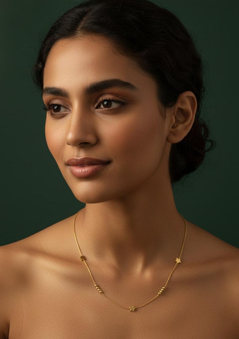 Golden Stainless Necklace - Indya