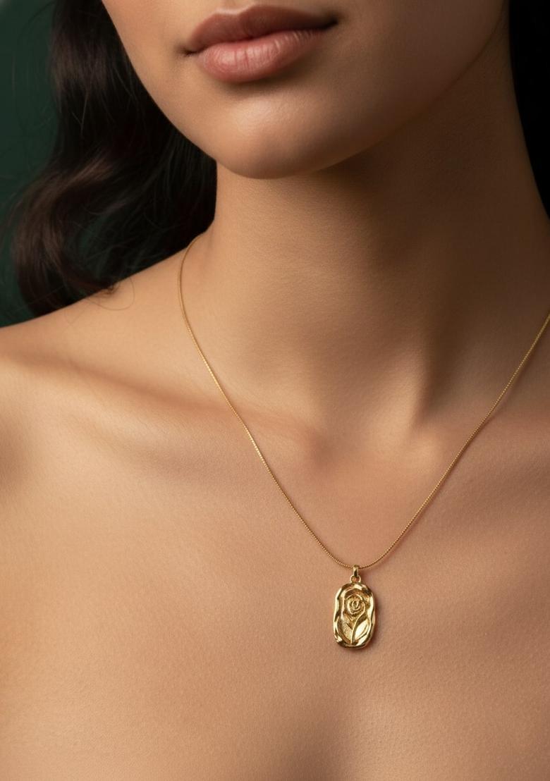 Golden Stainless Necklace - Indya