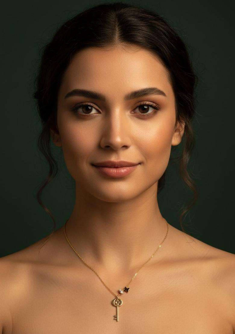Golden Stainless Necklace - Indya