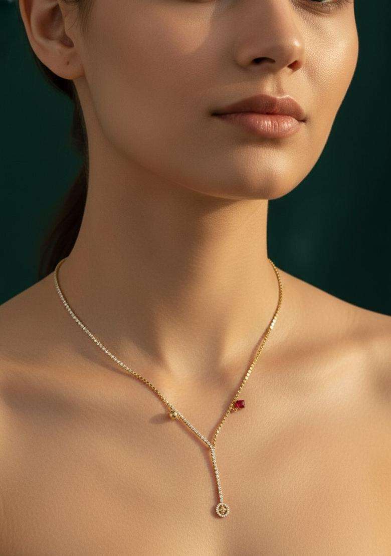 Golden Stainless Necklace - Indya