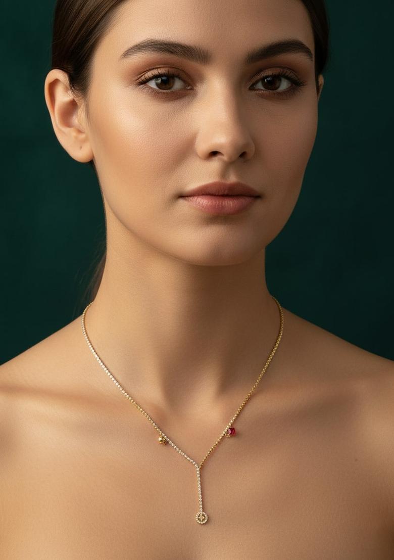 Golden Stainless Necklace - Indya