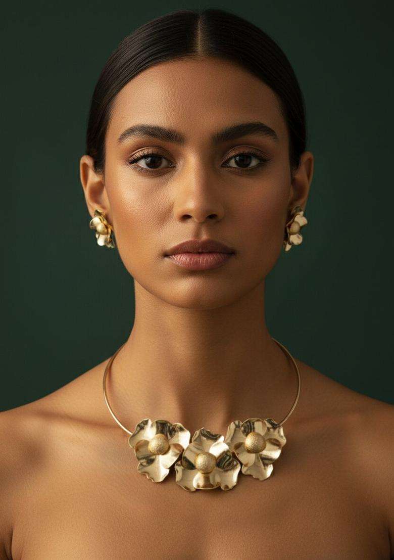 Golden Stainless Necklace - Indya