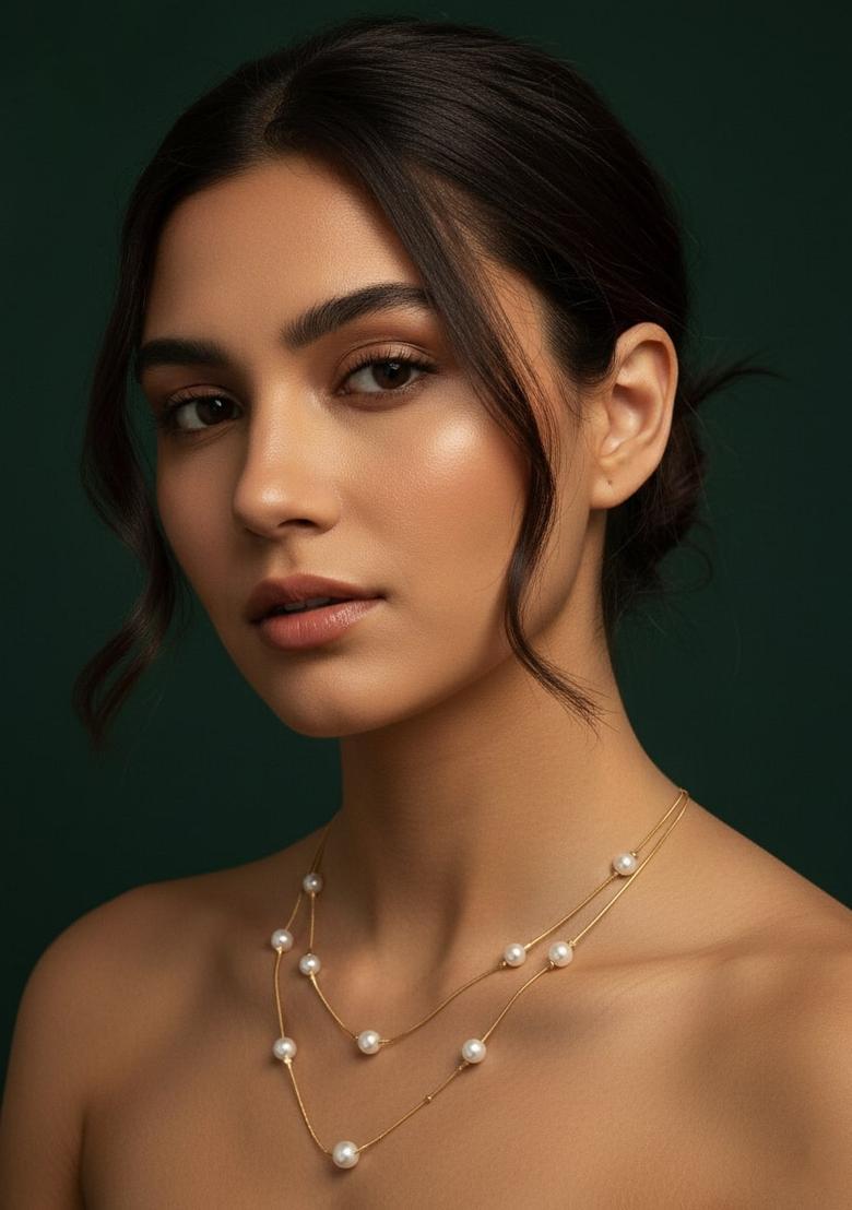 Golden Stainless Necklace - Indya