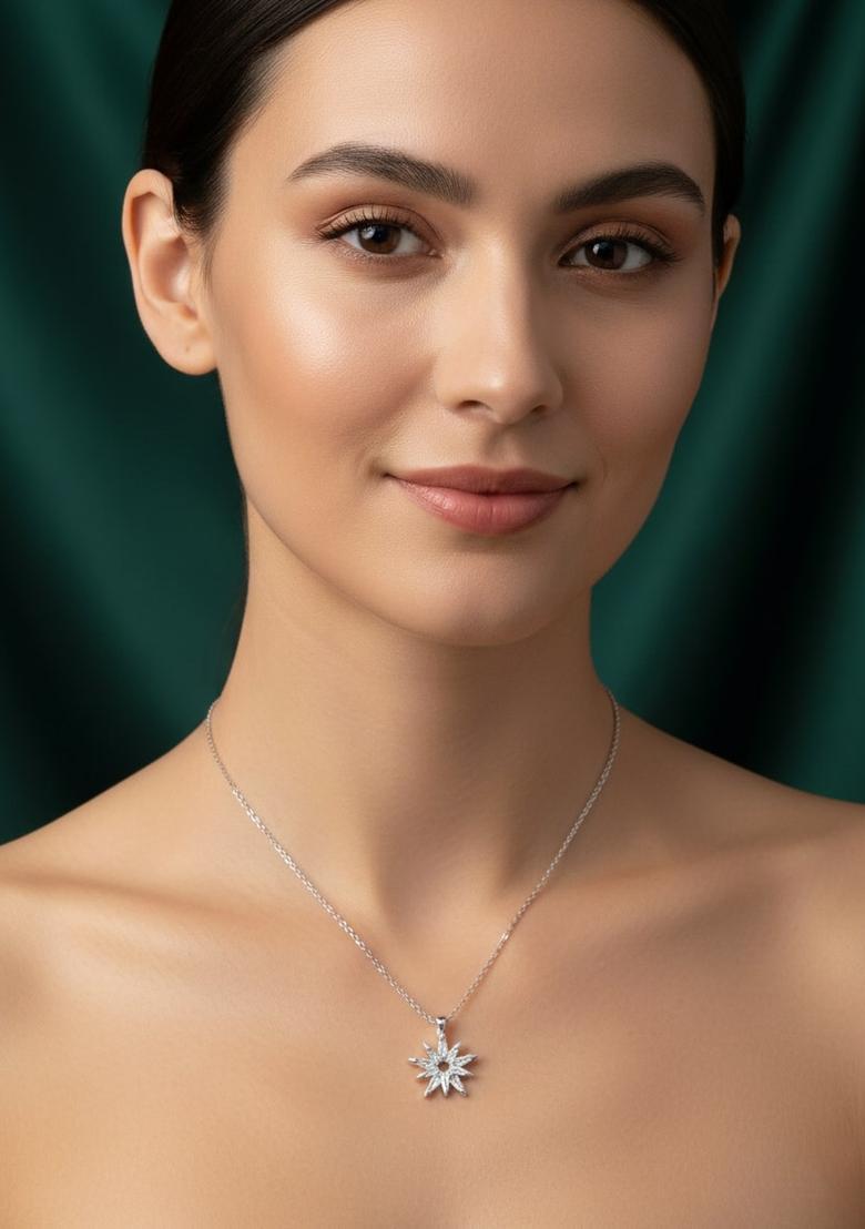 Silver Stainless Necklace - Indya