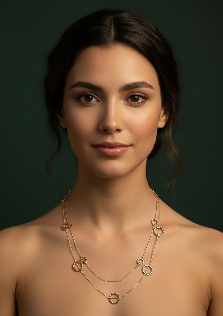 Golden Stainless Necklace - Indya