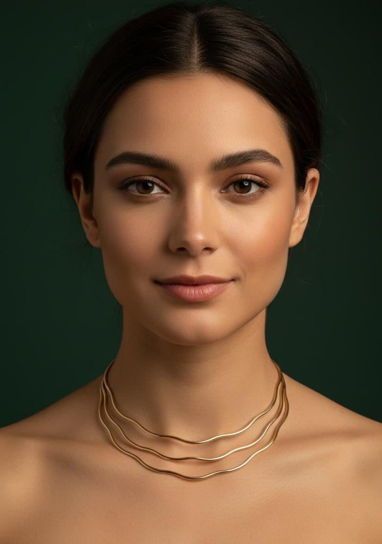 Golden Stainless Necklace - Indya