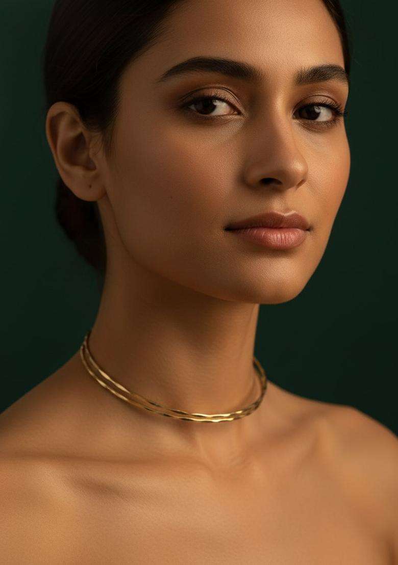 Golden Stainless Necklace - Indya