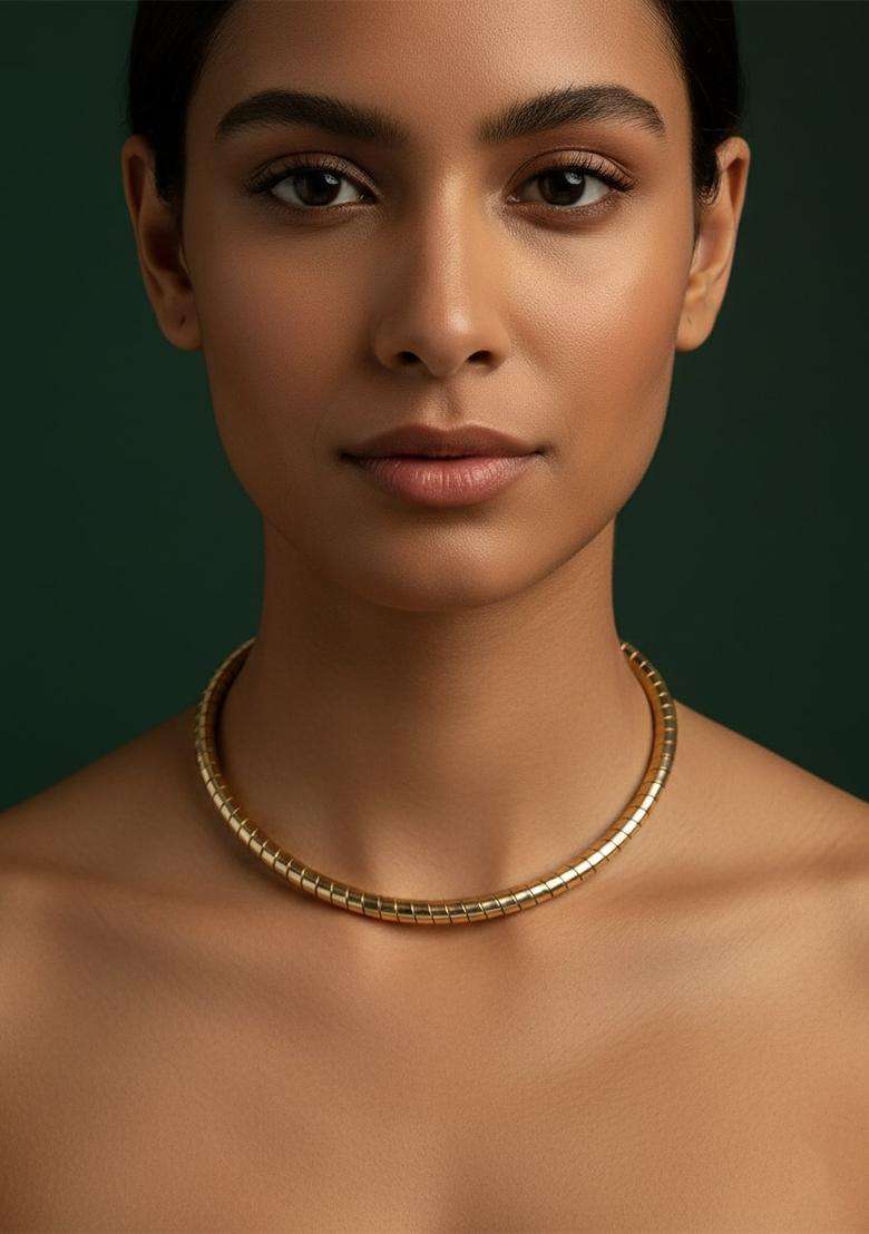 Golden Stainless Necklace - Indya
