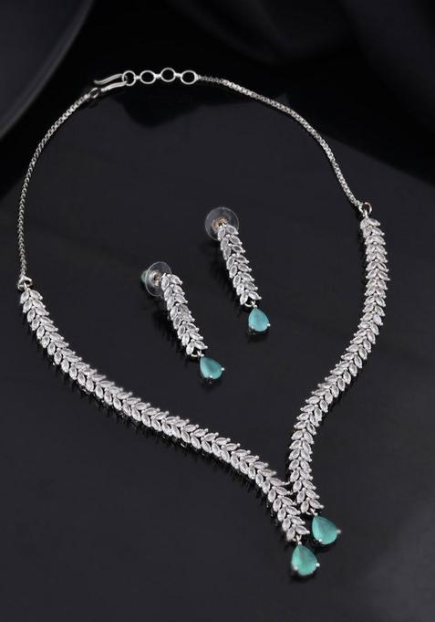 Mint Green Stainless Steel Jewellery Set