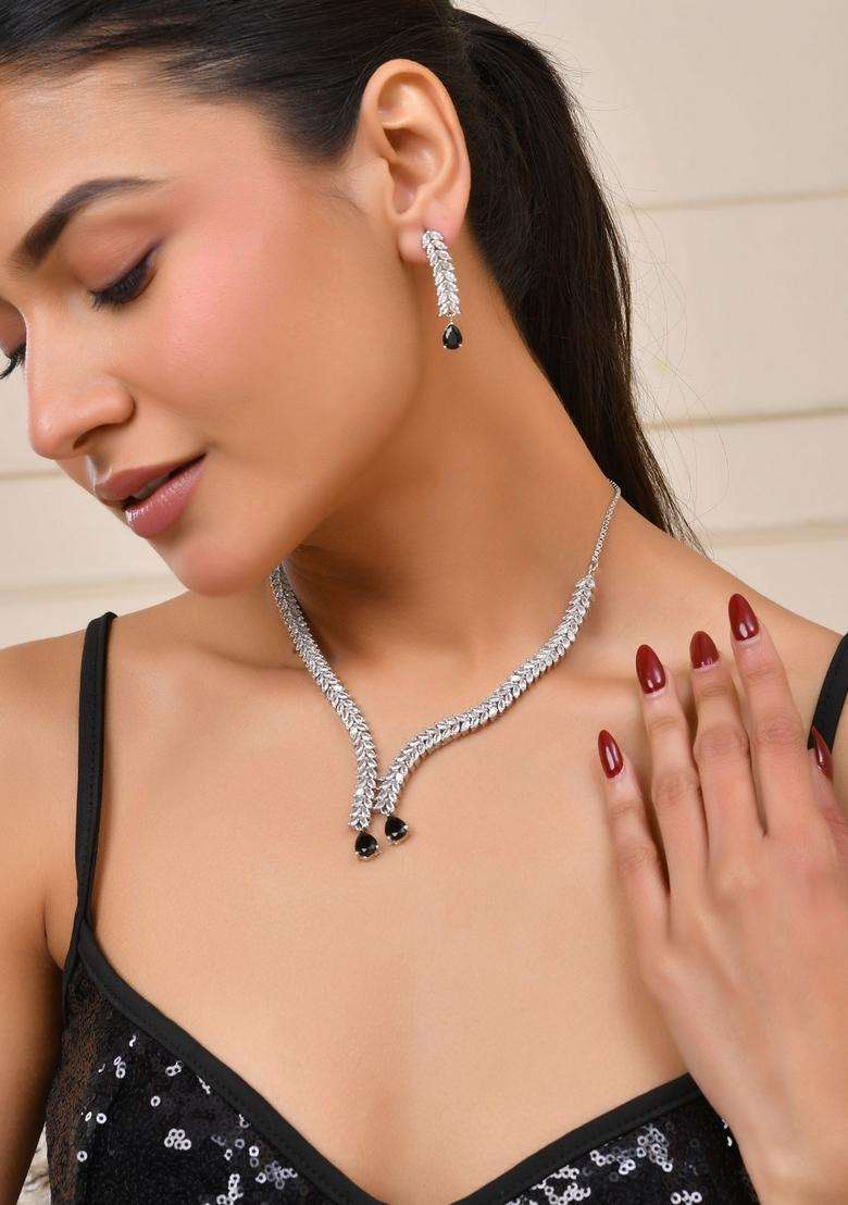 Black Stainless Steel Jewellery Set - Indya