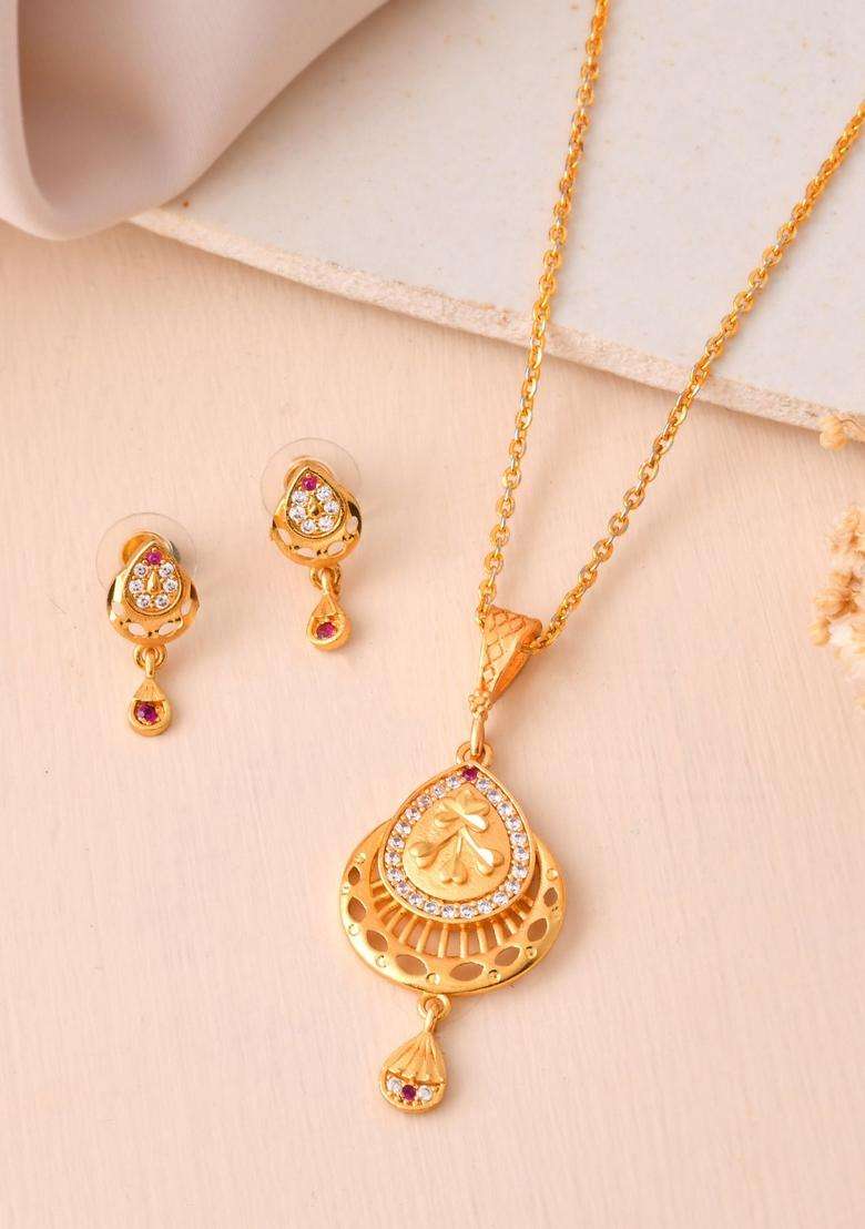 Gold Stainless Steel Pendant - Indya