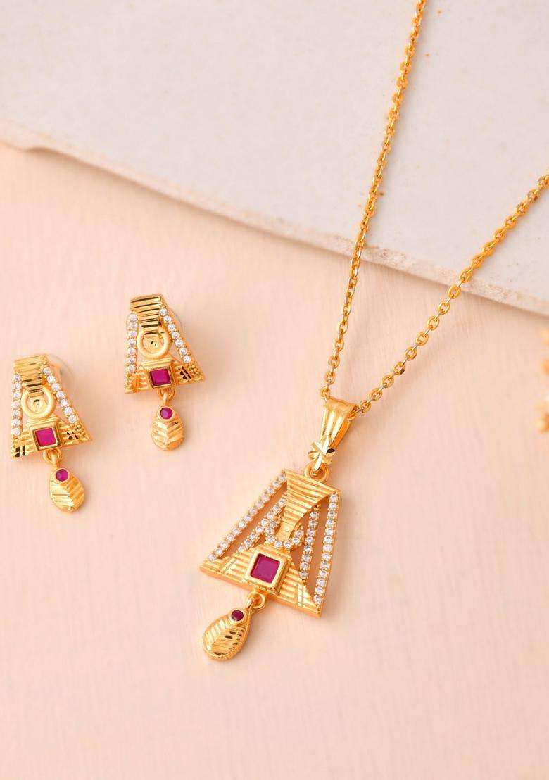 Gold Stainless Steel Pendant - Indya