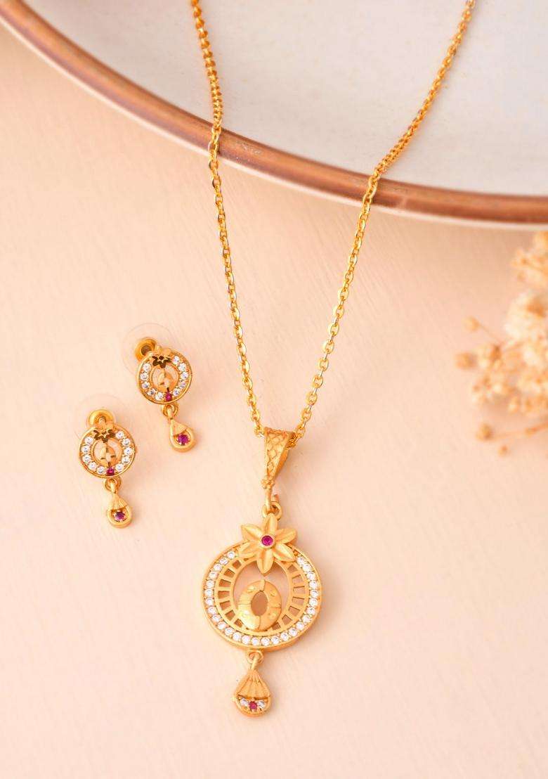Gold Stainless Steel Pendant - Indya