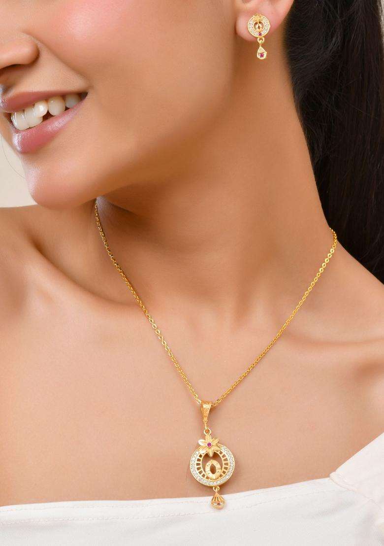 Gold Stainless Steel Pendant - Indya