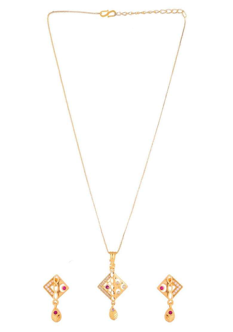 Gold Stainless Steel Pendant - Indya