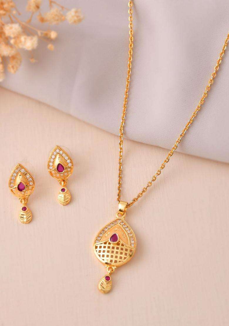 Gold Stainless Steel Pendant - Indya