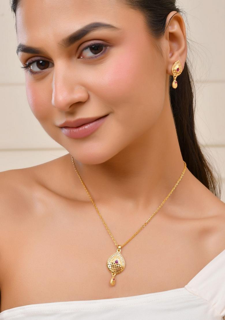 Gold Stainless Steel Pendant - Indya