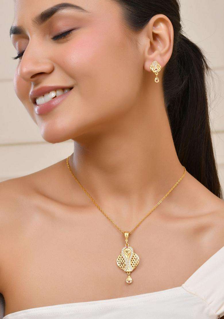 Gold Stainless Steel Pendant - Indya