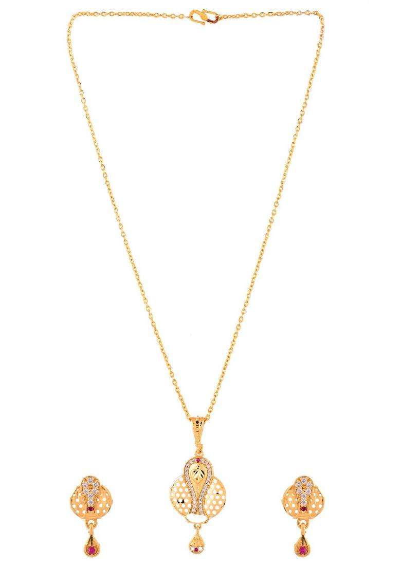 Gold Stainless Steel Pendant - Indya