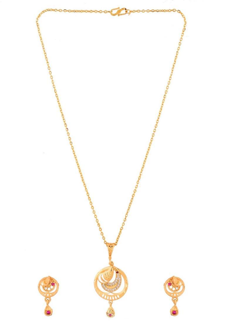 Gold Stainless Steel Pendant - Indya