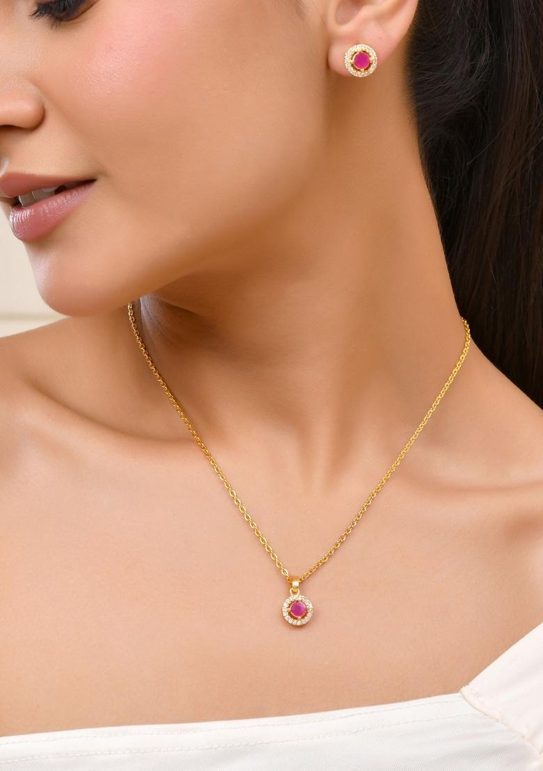 Gold Stainless Steel Pendant - Indya