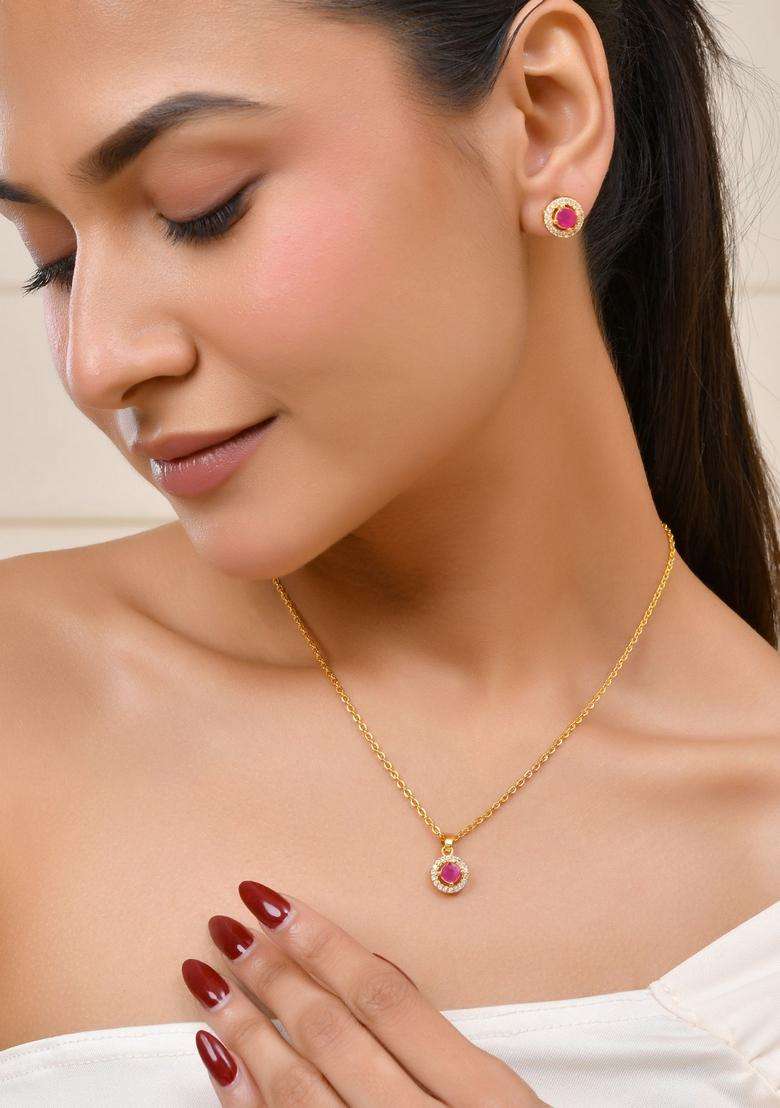 Gold Stainless Steel Pendant - Indya
