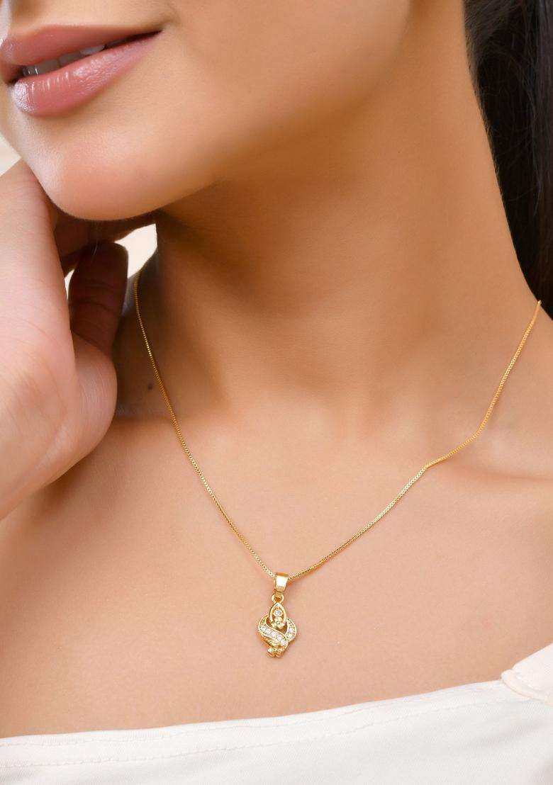 Gold Stainless Steel Pendant - Indya