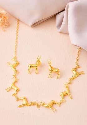 Gold Stainless Steel Jewellery Set