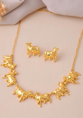 Gold Stainless Steel Jewellery Set