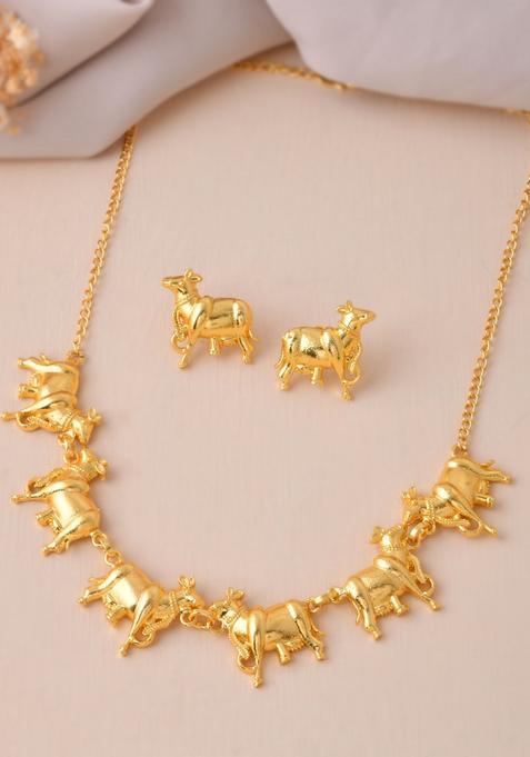 Gold Stainless Steel Jewellery Set