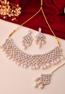 Rose Gold Stainless Steel Jewellery Set