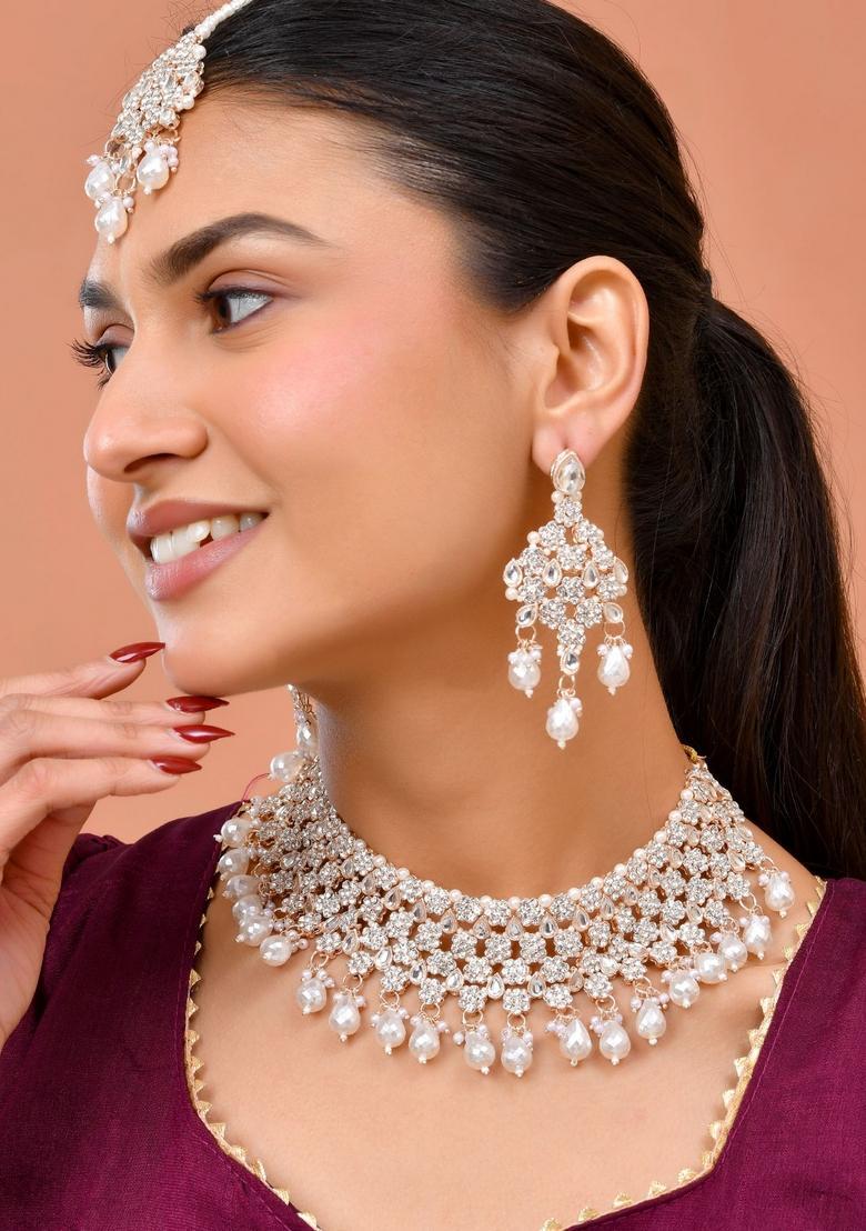 Rose Gold Stainless Steel Jewellery Set - Indya