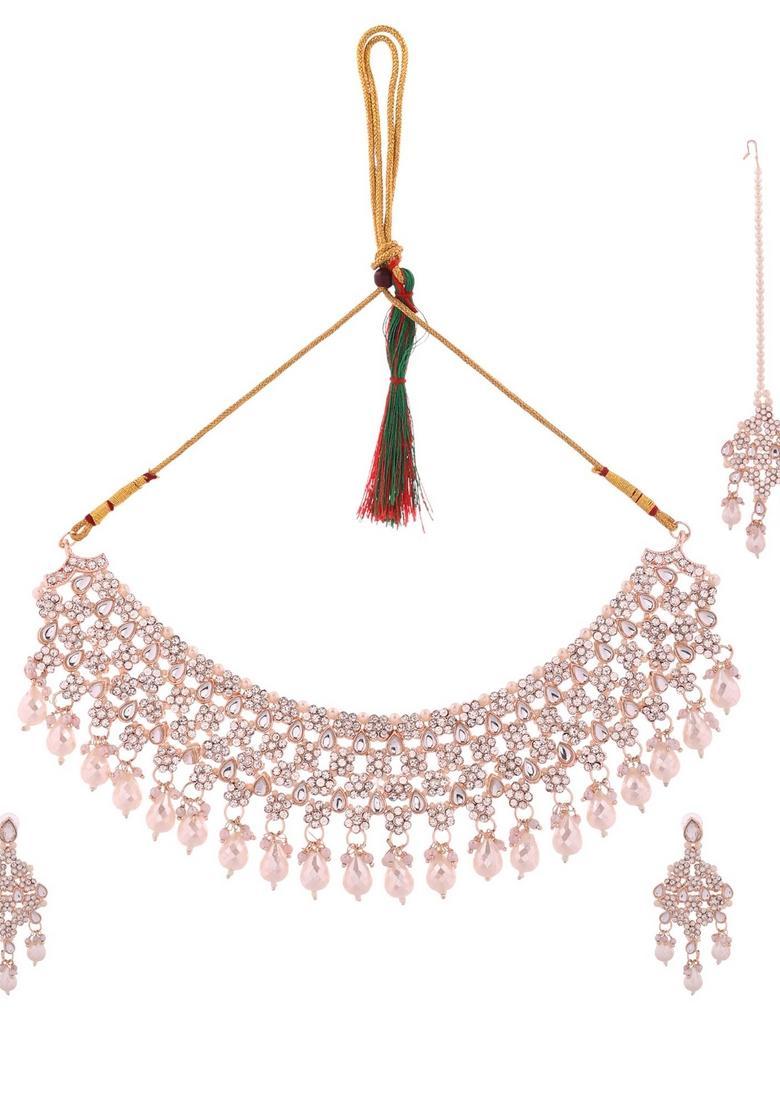 Rose Gold Stainless Steel Jewellery Set - Indya