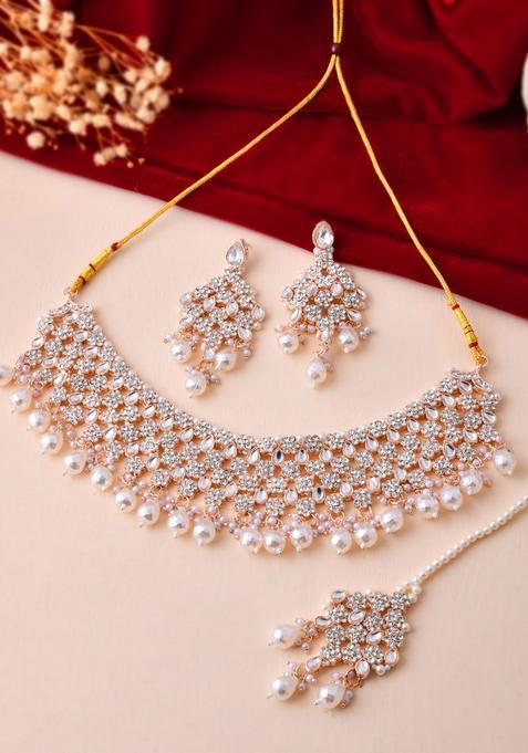 Rose Gold Stainless Steel Jewellery Set