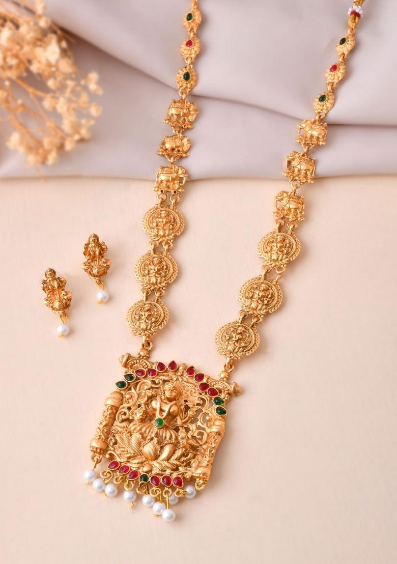 Gold Stainless Steel Jewellery Set - Indya