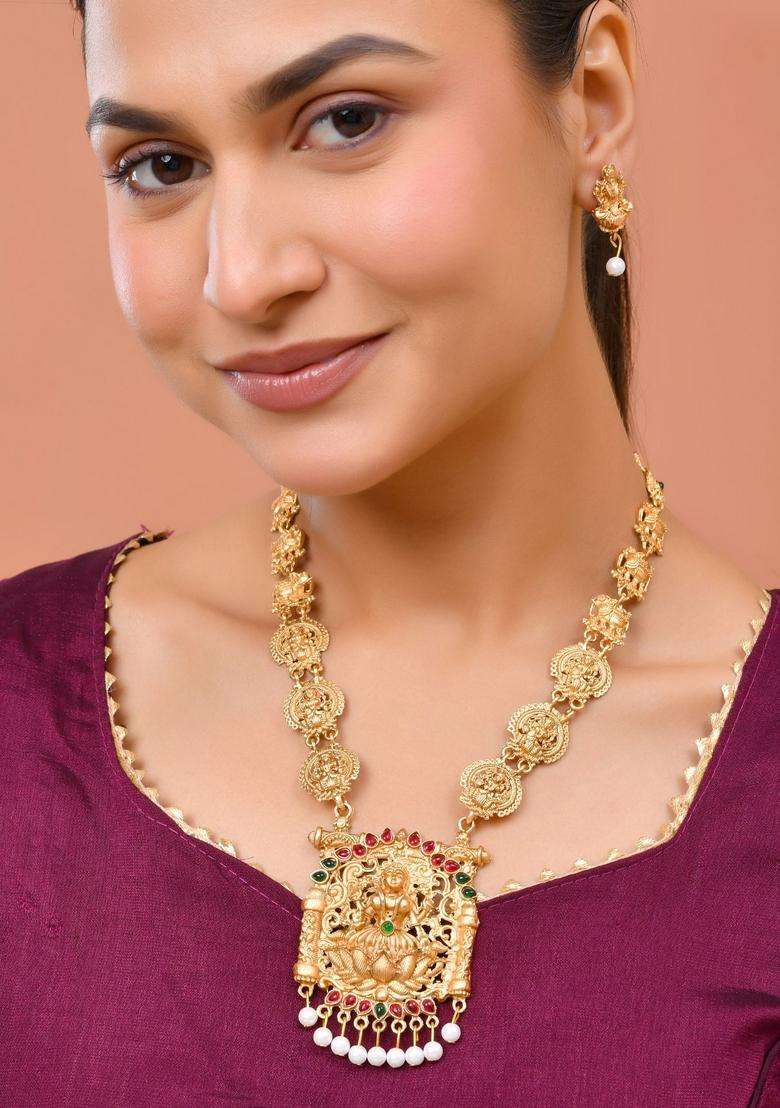 Gold Stainless Steel Jewellery Set - Indya