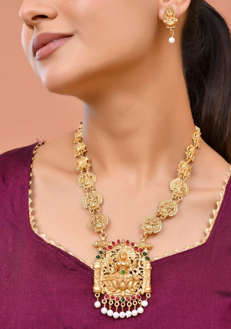 Gold Stainless Steel Jewellery Set - Indya