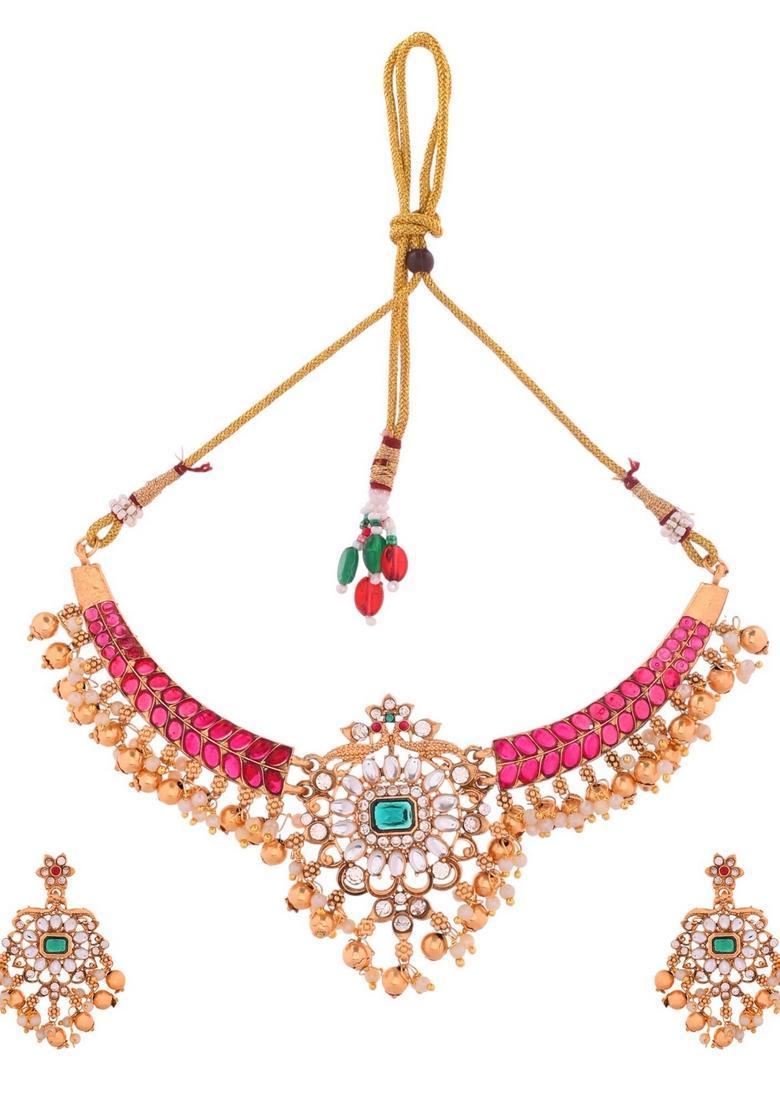 Gold Stainless Steel Jewellery Set - Indya