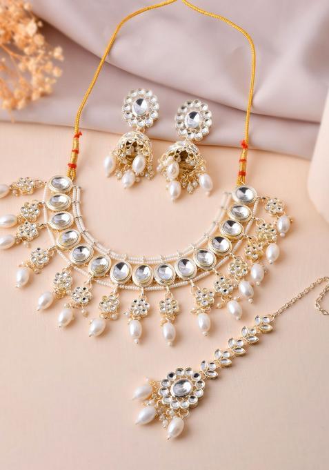White Stainless Steel Jewellery Set