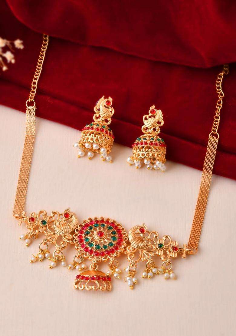 Gold Stainless Steel Jewellery Set - Indya