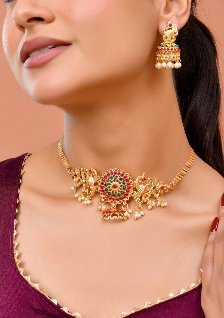 Gold Stainless Steel Jewellery Set - Indya