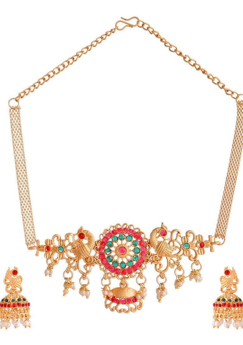 Gold Stainless Steel Jewellery Set - Indya