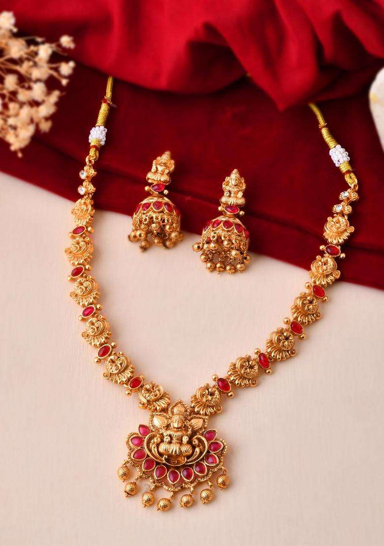 Gold Stainless Steel Jewellery Set - Indya