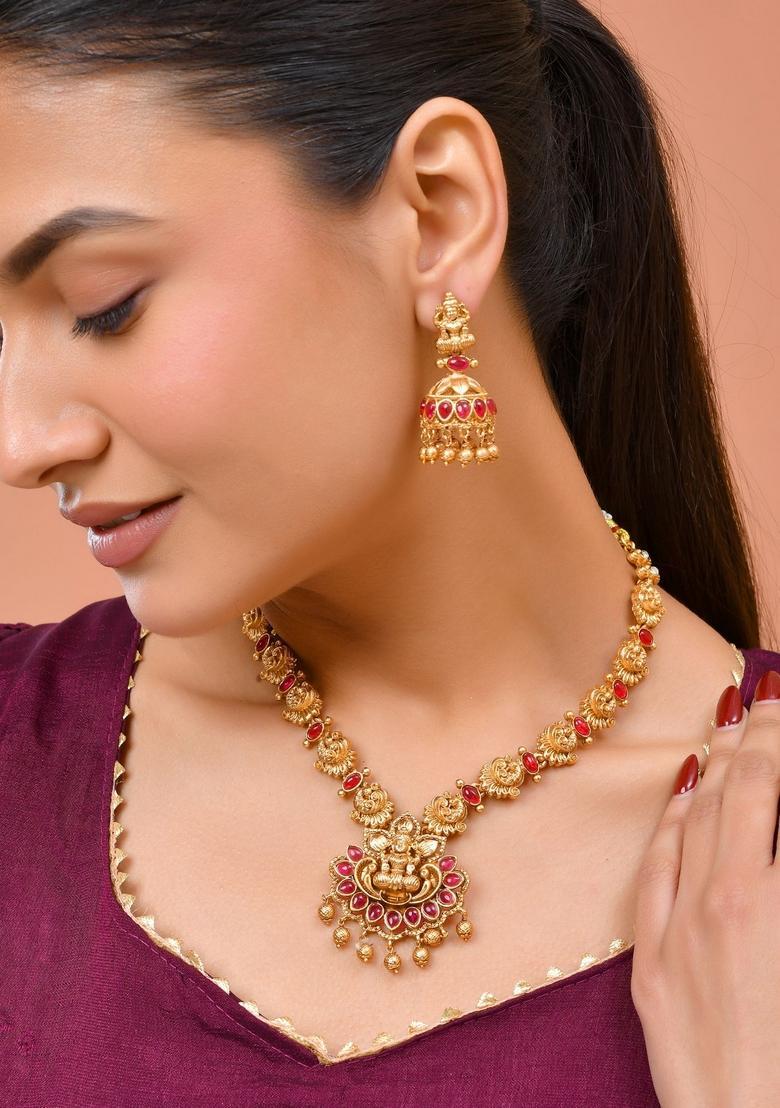 Gold Stainless Steel Jewellery Set - Indya