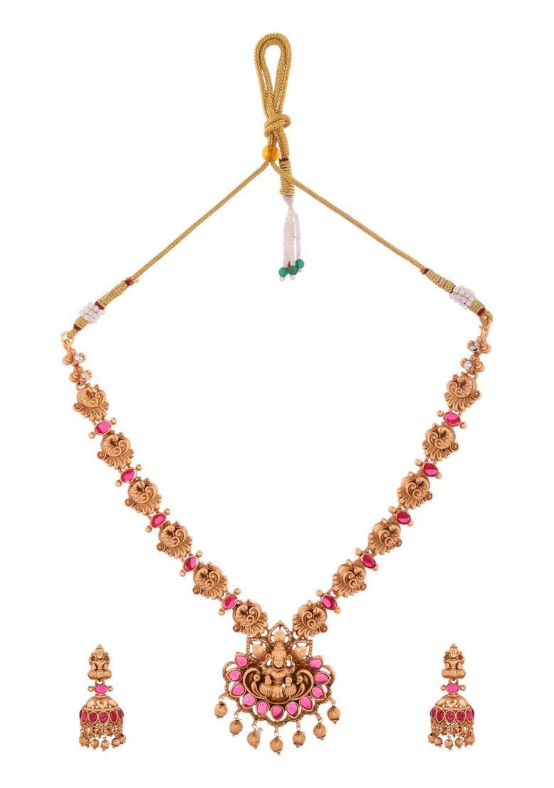 Gold Stainless Steel Jewellery Set - Indya