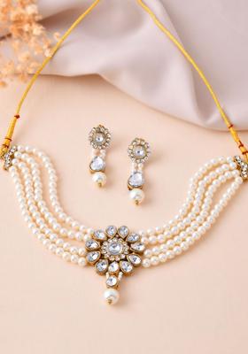 White Stainless Steel Jewellery Set