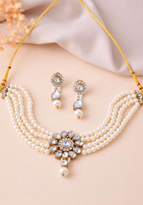 White Stainless Steel Jewellery Set