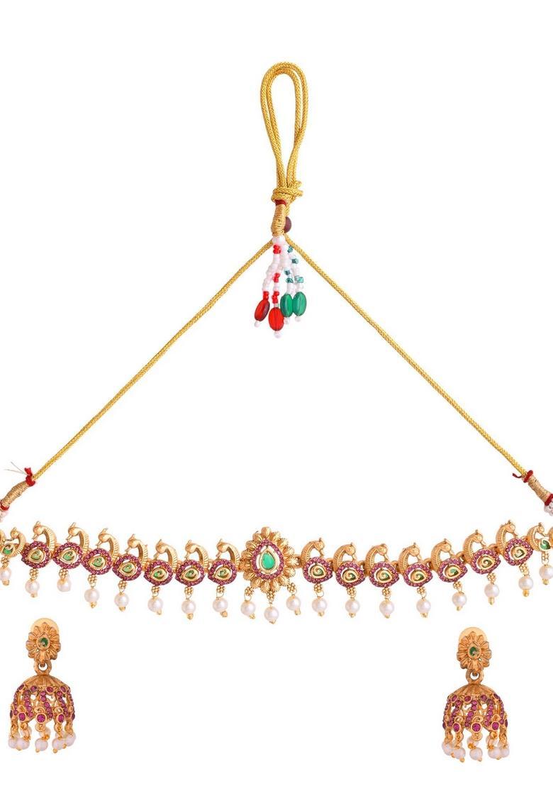 Pink Stainless Steel Jewellery Set - Indya