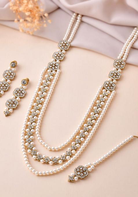 White Stainless Steel Jewellery Set