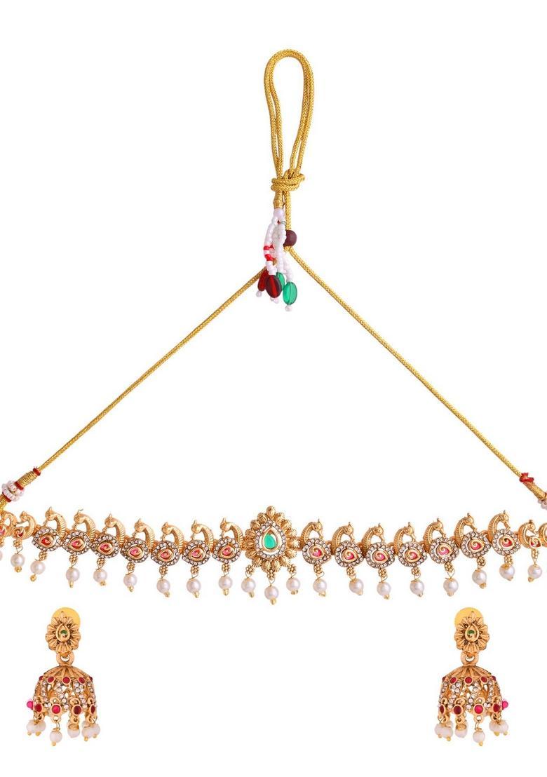 Gold Stainless Steel Jewellery Set - Indya